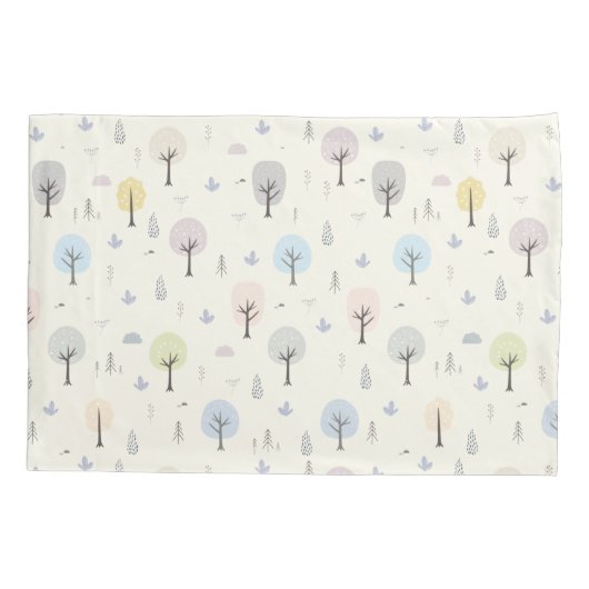 Scandinavisch bosnaadloos patroonpatroon kussensloop (Achterkant)