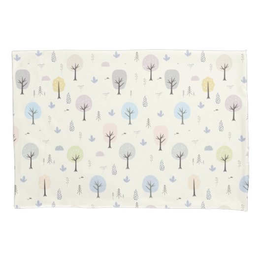 Scandinavisch bosnaadloos patroonpatroon kussensloop (Voorkant)