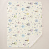 Scandinavisch bosnaadloos patroonpatroon sherpa deken (Voorkant)