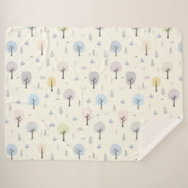 Scandinavisch bosnaadloos patroonpatroon sherpa deken