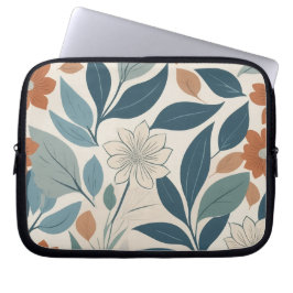 Scandinavisch botanisch patroon laptop sleeve