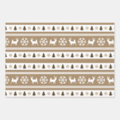 Scandinavisch bruin en wit inpakpapier vel (Voorkant 3)