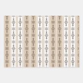 Scandinavisch bruin en wit inpakpapier vel (Voorkant 2)