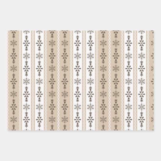 Scandinavisch bruin en wit inpakpapier vel (Voorkant 2)