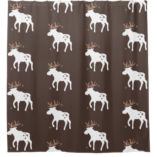 Scandinavisch chic:  naadloze patronen douchegordijn (Voorkant)