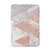 scandinavisch chic roos goudmeetkundige witte marm badmat (Voorkant Verticaal)