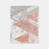 scandinavisch chic roos goudmeetkundige witte marm fleece deken (Voorkant)