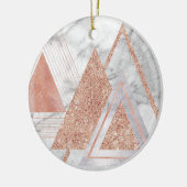 scandinavisch chic roos goudmeetkundige witte marm keramisch ornament (Links)