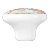 scandinavisch chic roos goudmeetkundige witte marm keramische knop (Zijkant)