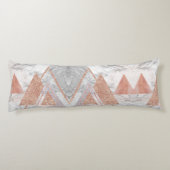 scandinavisch chic roos goudmeetkundige witte marm lichaamskussen (Achterkant)