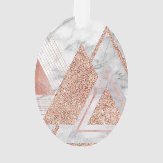 scandinavisch chic roos goudmeetkundige witte marm ornament (achterkant)