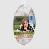 scandinavisch chic roos goudmeetkundige witte marm ornament (voorkant)