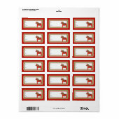 Scandinavisch Dala Paard Gift Label (Full Sheet)