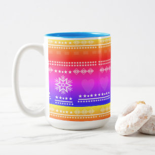 Scandinavisch design, landelijke stijl tweekleurige koffiemok