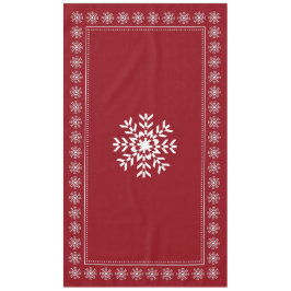 Scandinavisch Elegance Red en White Snowflake Tafelkleed