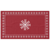 Scandinavisch Elegance Red en White Snowflake Tafelkleed (Voorkant (Horizontaal))