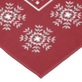 Scandinavisch Elegance Red en White Snowflake Tafelkleed (Gekanteld)