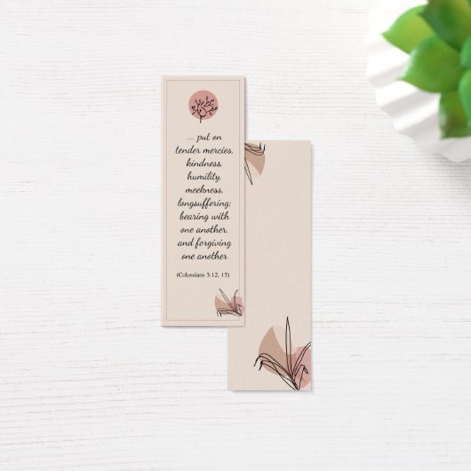 Scandinavisch Elegant Bloemenbijbel Verse Bladwijz Mini Visitekaartjes (Bureau)