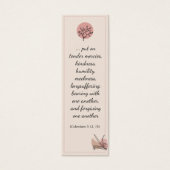 Scandinavisch Elegant Bloemenbijbel Verse Bladwijz Mini Visitekaartjes (Voorkant)