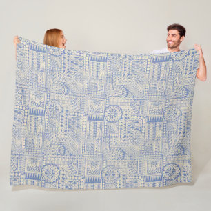 Scandinavisch Ethno Mozaïek Naadloos Patroon 1 Fleece Deken