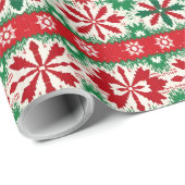 Scandinavisch Fair Isle Kersteditie 2 Cadeaupapier (Rol Hoek)