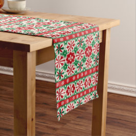 Scandinavisch Fair Isle Kersteditie 2 Medium Tafelloper