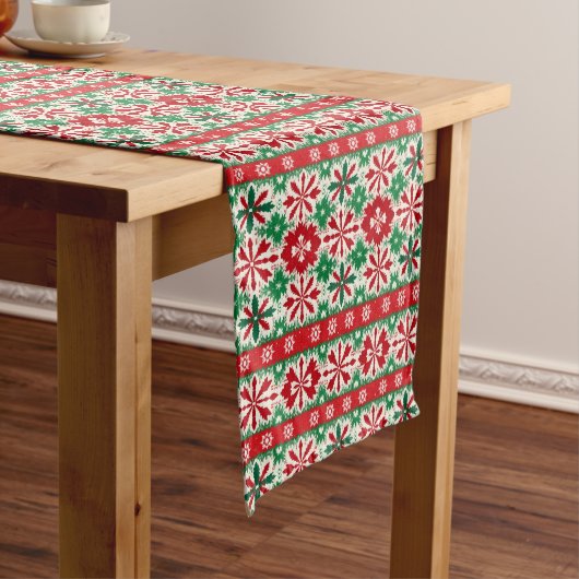 Scandinavisch Fair Isle Kersteditie 2 Medium Tafelloper (Voorbeeld)