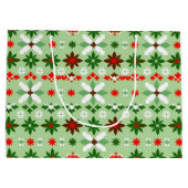 Scandinavisch Fair Isle Kerstfeest Groot Cadeauzakje (Achterkant)