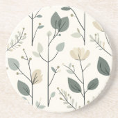 Scandinavisch Floral Elegance Stone Onderzetter (Voorkant)