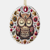 Scandinavisch Folk Art Owl Ornament (Rechts)