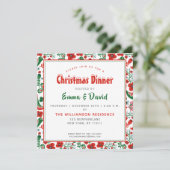 Scandinavisch Folkart Pattern met Birds Kerstmis Kaart (Staand voorkant)