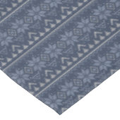 Scandinavisch gebreid wit en blauw ornament tafelkleed (Gekanteld)
