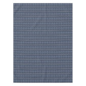 Scandinavisch gebreid wit en blauw ornament tafelkleed (Voorkant)