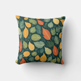 Scandinavisch geïnspireerd bladpatroon Sierkussen