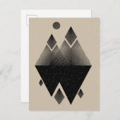 Scandinavisch geïnspireerd driehoeksontwerp briefkaart (Voorkant / Achterkant)