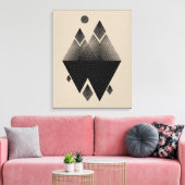 Scandinavisch geïnspireerd driehoeksontwerp canvas afdruk (Insitu (Woonkamer))