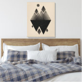 Scandinavisch geïnspireerd driehoeksontwerp canvas afdruk (Insitu (Slaapkamer))