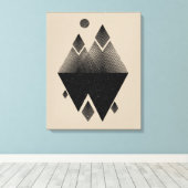 Scandinavisch geïnspireerd driehoeksontwerp canvas afdruk (Insitu (Houten vloer))