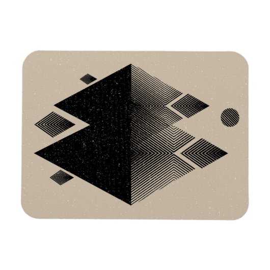 Scandinavisch geïnspireerd driehoeksontwerp magneet (Horizontaal)