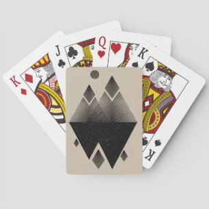Scandinavisch geïnspireerd driehoeksontwerp pokerkaarten