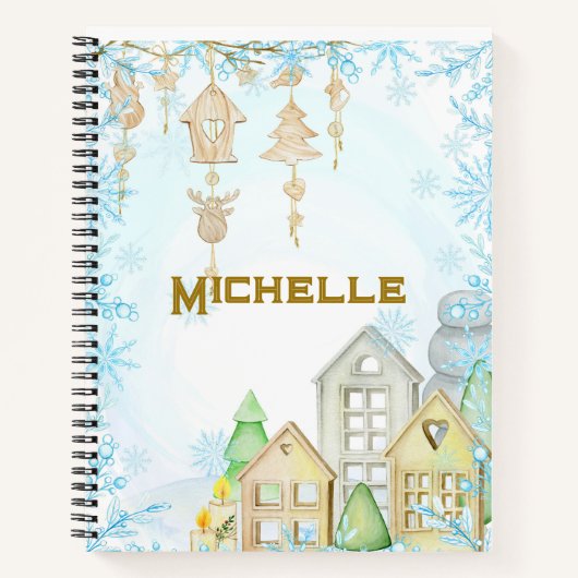 Scandinavisch geïnspireerd notitieboek. Bewerkbare Notitieboek (Voorkant)