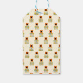 Scandinavisch geïnspireerd Oranje Floral Pattern Cadeaulabel (Achterkant)