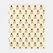 Scandinavisch geïnspireerd Oranje Floral Pattern Fleece Deken (Voorkant)