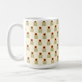 Scandinavisch geïnspireerd Oranje Floral Pattern Koffiemok (Links)
