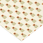 Scandinavisch geïnspireerd Oranje Floral Pattern Korte Tafelloper (Hoek)