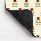 Scandinavisch geïnspireerd Oranje Floral Pattern Muismat (Hoek)