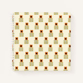 Scandinavisch geïnspireerd Oranje Floral Pattern Notitieboek (Voorkant)