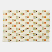 Scandinavisch geïnspireerd Oranje Floral Pattern Theedoek (Horizontaal)