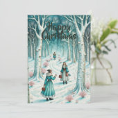 Scandinavisch geïnspireerd Winter Wonderland. bewe Kaart (Staand voorkant)