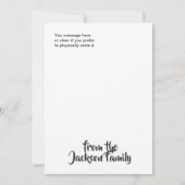 Scandinavisch geïnspireerd Winter Wonderland. bewe Kaart (Achterkant)